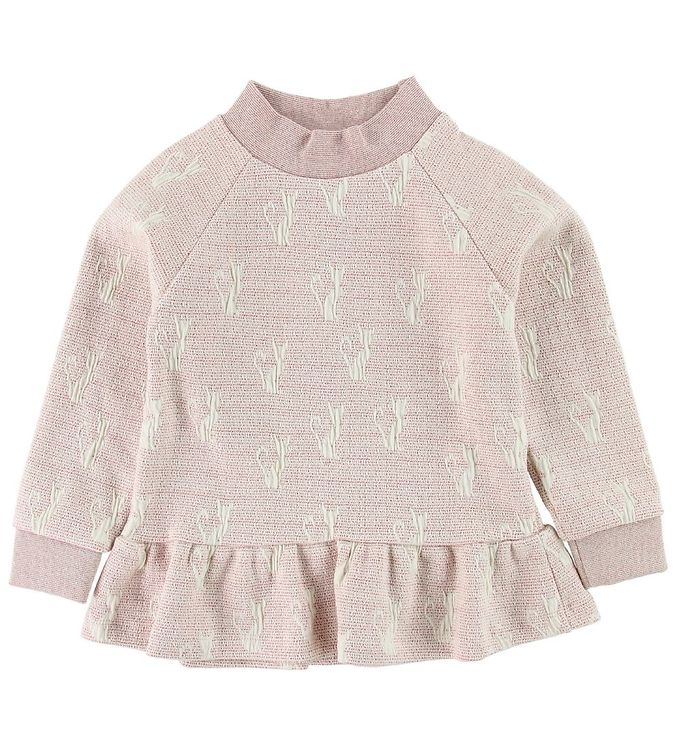 Mini Q Ture Tröja - Kicka - Vit m. Glitter/Katter