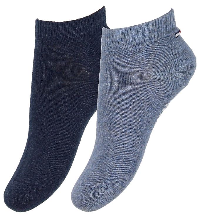 Tommy Hilfiger Ankelstrumpor 2 Pack Sneakers Blåmelerad/ma