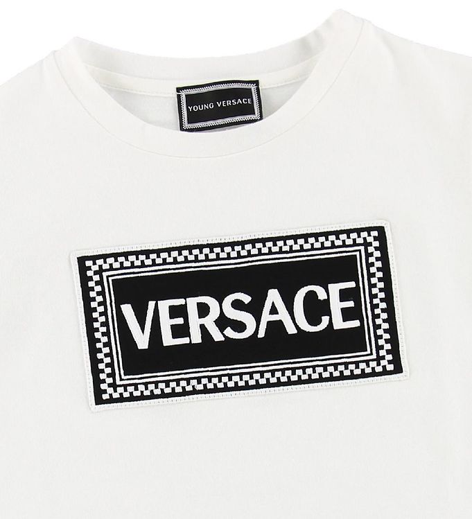 ambulance Udvidelse arbejder Young Versace T-shirt - White w. Logo » Fast Shipping