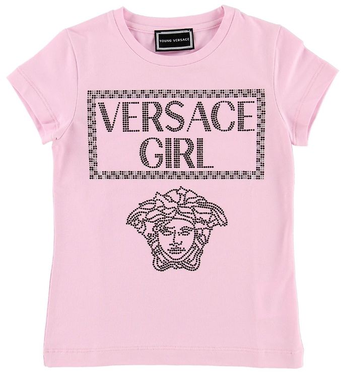 sagde selv skadedyr Young Versace T-shirt - Pink w. Versace Girl » ASAP Shipping
