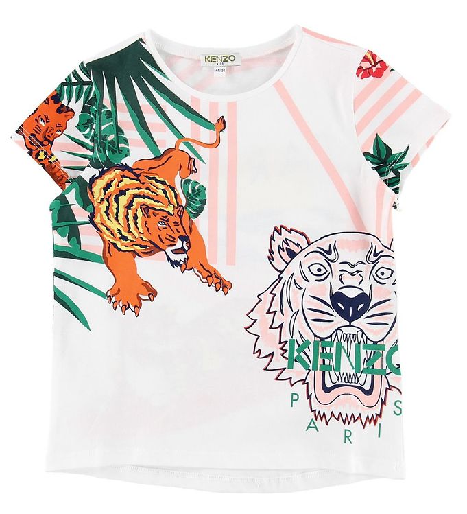 Kenzo Styles Day New T-shirt White » Tigers w. - Every