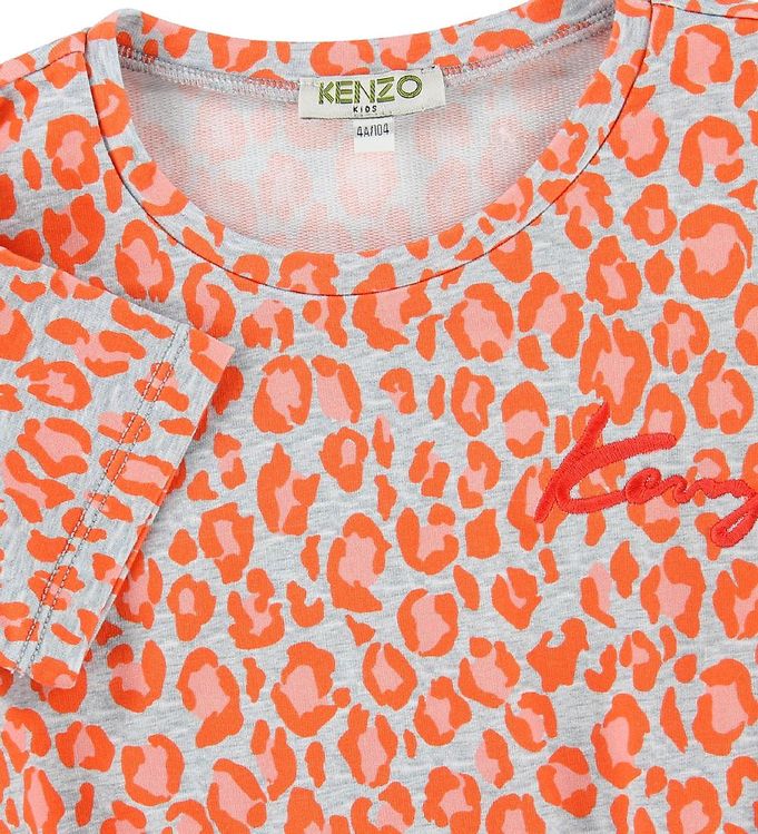 Kenzo Jurk - Grijs Gevlekt m. Oranje