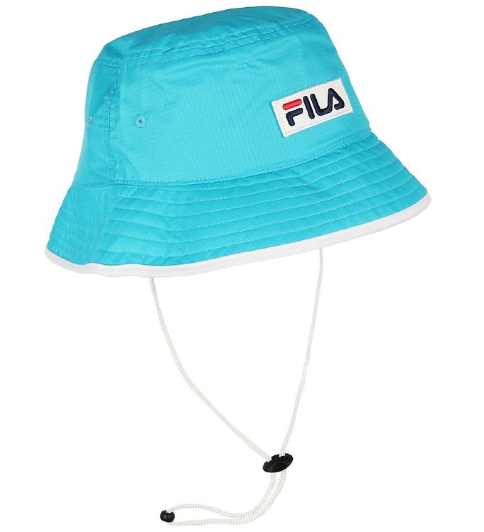 indsats dominere pust Fila Bucket Hat - Aqua w. Logo ✓ Prompt Shipping ✓ Buy Today