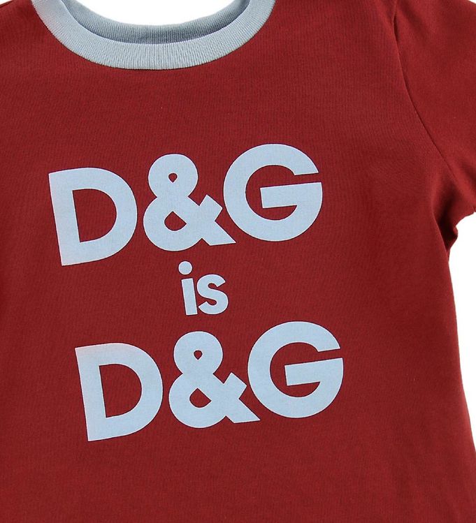 Dolce & Gabbana T-shirt - Red/Light Blue w. Logo » ASAP Shipping