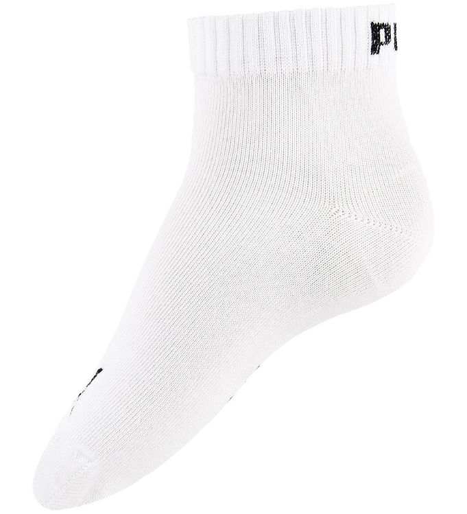 Puma Ankle Socks - 3-Pack - Quarter Plain - White » Kids Fashion