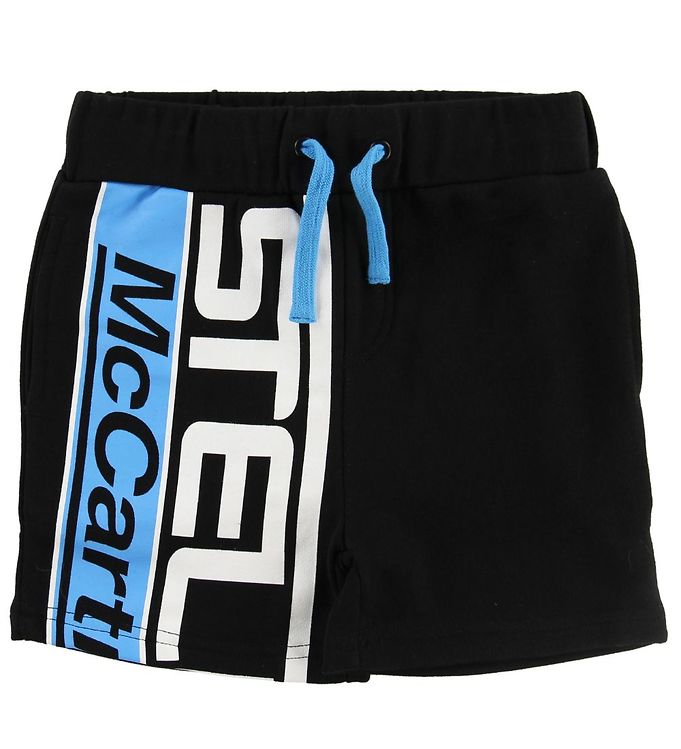 Stella McCartney Kids Shorts - Sweat - Svart M. Vit/Blå