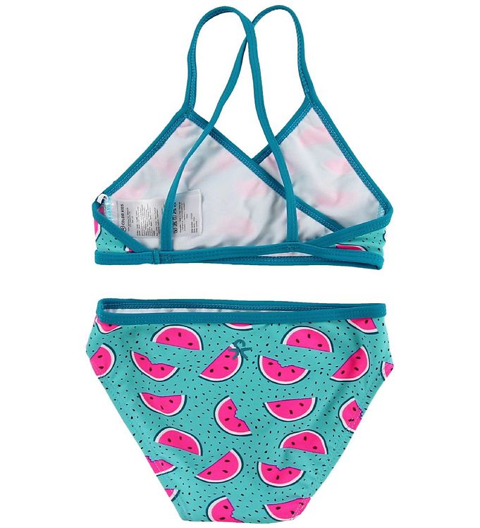 Color Kids Bikini - Nilje - UV40+ - Turquoise w. Watermelon
