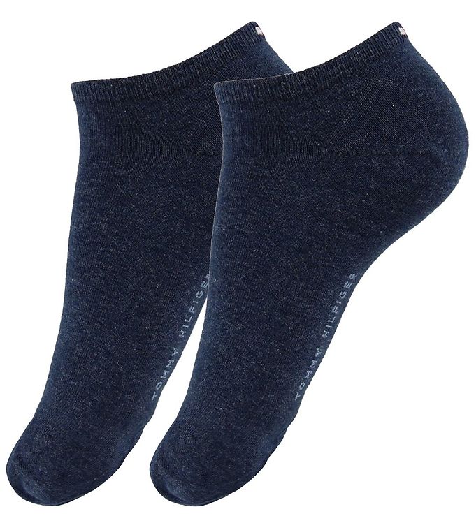 Tommy Hilfiger Ankelstrumpor 2 Pack Sneaker Blåmelerad
