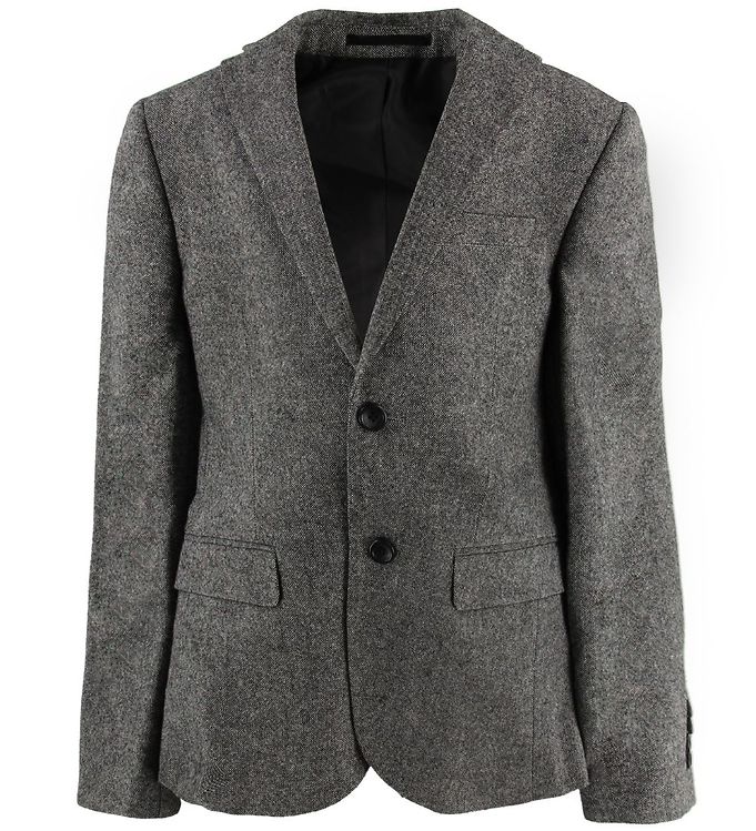 Grunt Blazer Ull/polyester Salt & Pepper