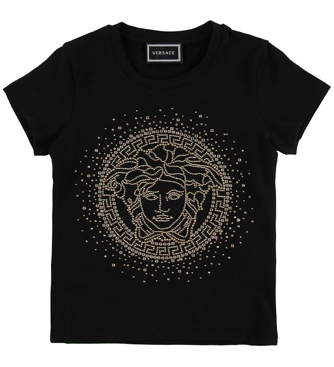 versace t shirt black and gold