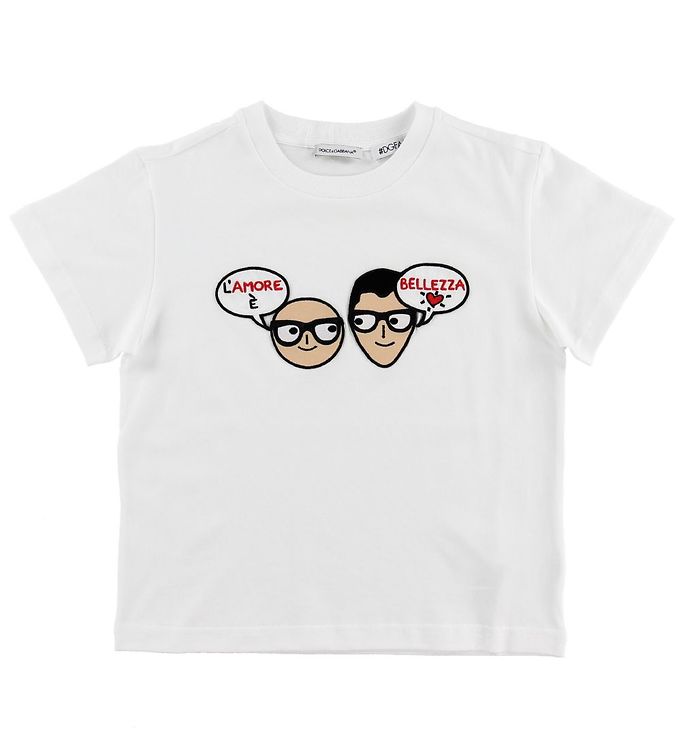 Dolce & Gabbana T-shirt - DG Family - White » Fast Shipping
