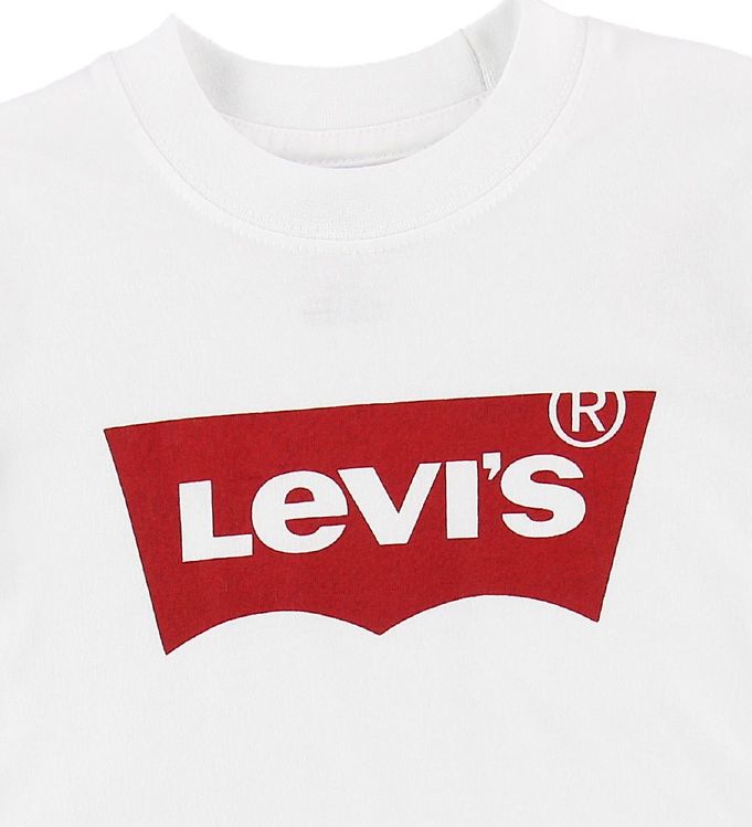 Levis T-shirt - Batwing - White w. Logo » Always Cheap Delivery