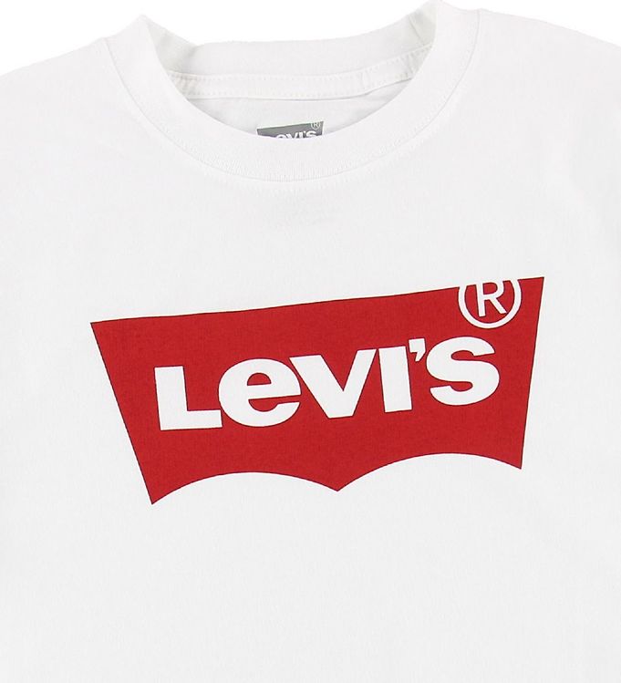 Levis T-shirt - Batwing - White w. Logo » Cheap Delivery
