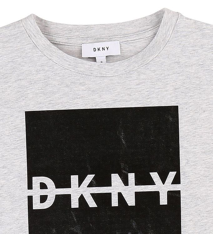 DKNY T-shirt - Grey Melange/Black w. Logo » Prompt Shipping