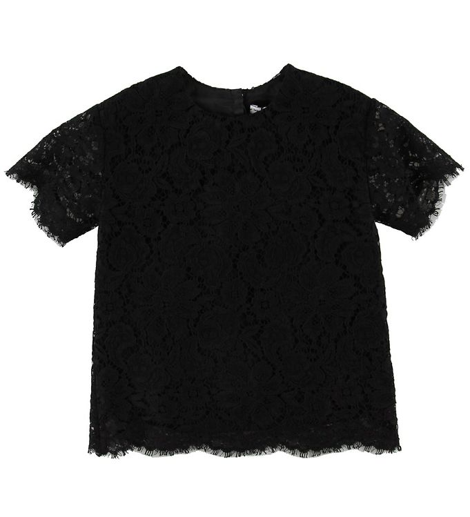 Dolce & Gabbana T Shirt Svart M. Spetsar