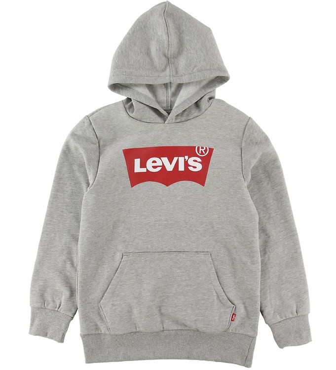 Levis Hoodie - Batwing - Grey Melange » Cheap Shipping