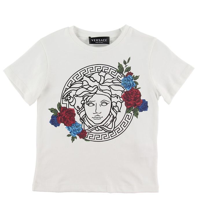 Versace T-shirt - White w. Logo » Fast and Cheap Shipping