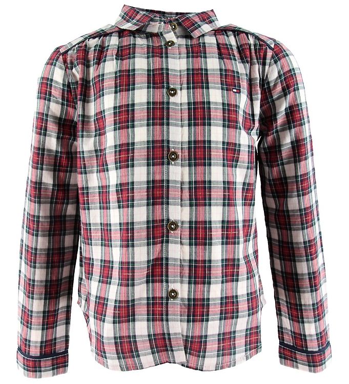 Tommy Hilfiger Shirt Red White Checkered KW SK