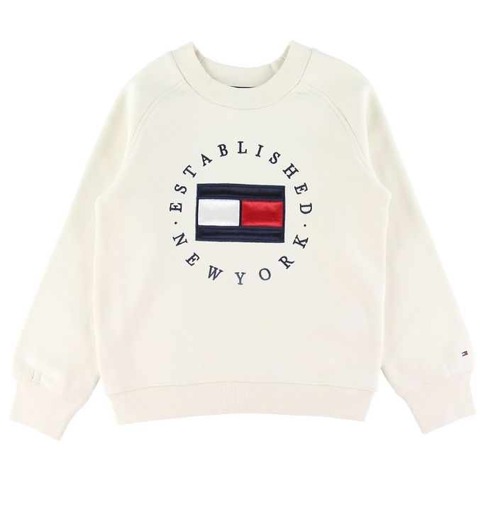 Tommy Hilfiger Sweatshirt - » Fast Logo w. Ivory Shipping