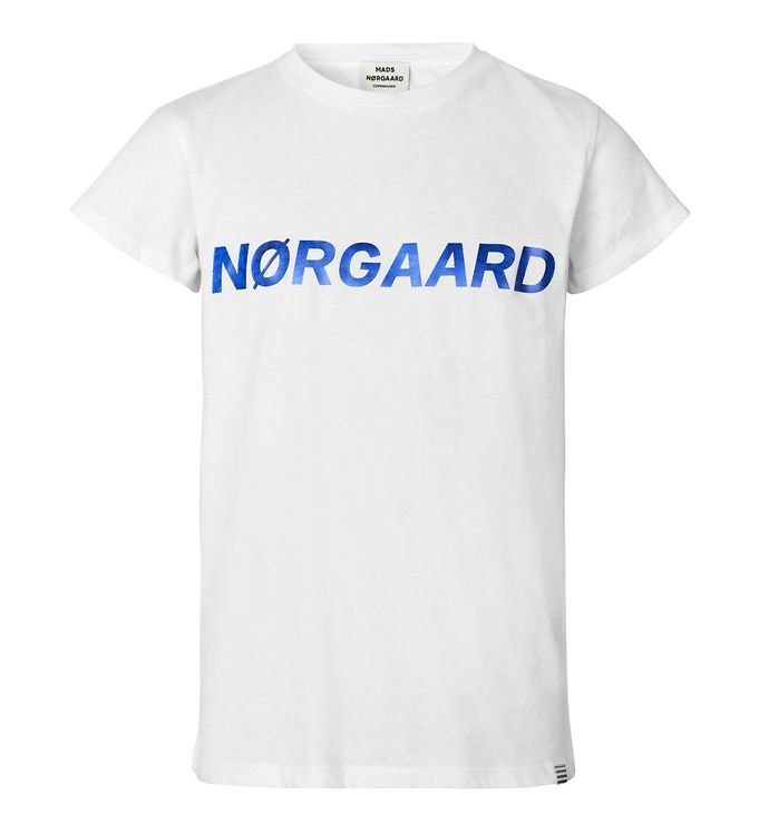 Mads Nørgaard T Shirt Tuvina Vit M. Blått