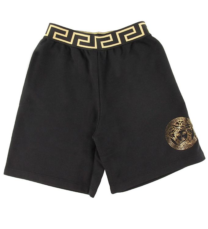 Greca border swim shorts in blue - Versace