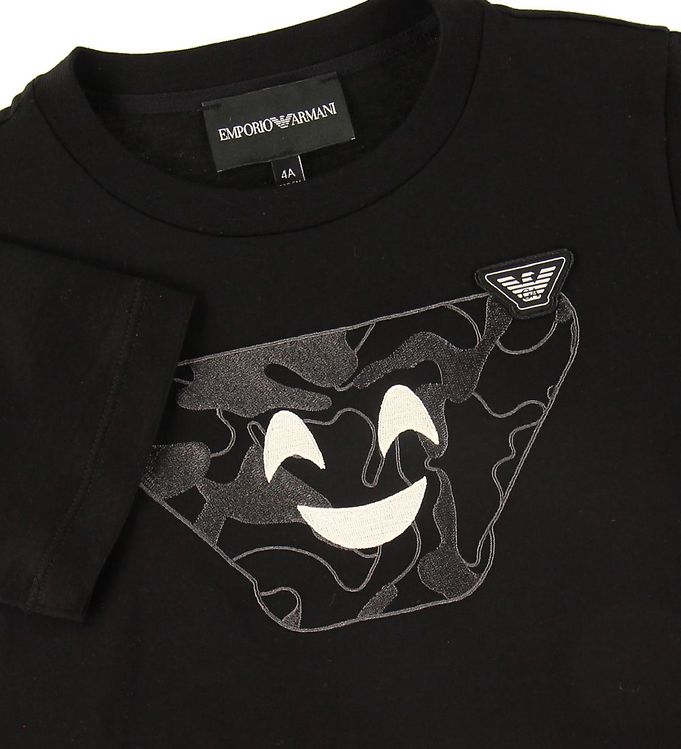 Emporio Armani T-shirt - Black w. Logo » Fast Shipping