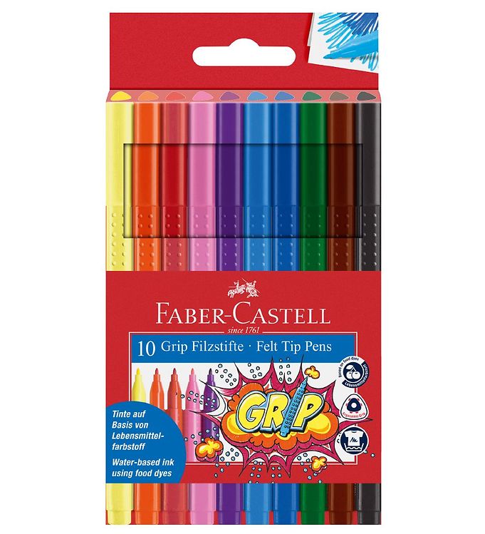 Faber-Castell Markers - Grip - 10 pcs - Multicoloured