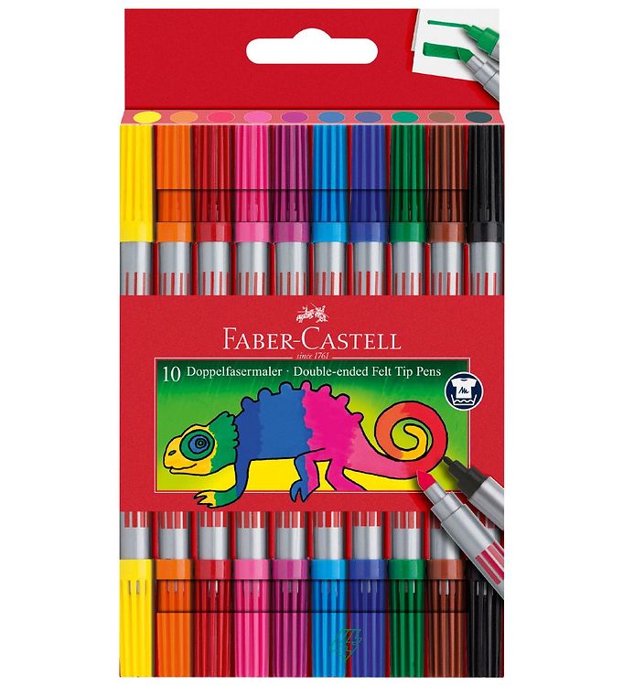 Faber-Castell Markers - Double Thick/Thin - 10 pcs - Multicolour