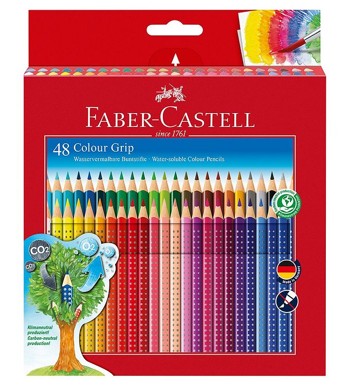 Faber-Castell Colour Pencils - Grip - Water-soluble - 48 pcs - M