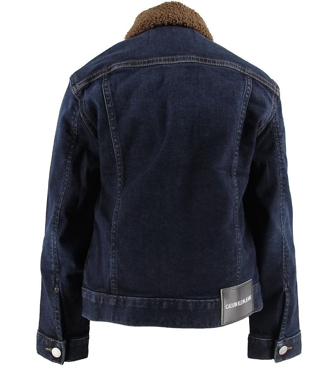 Calvin Klein Denim Jacket - Blue Denim/Brown Teddy