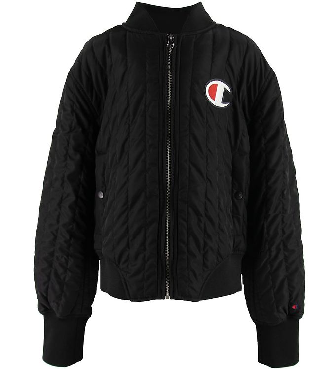 løfte affældige stege Champion Fashion Bomber Jacket - Black w. Logo » Prompt Shipping