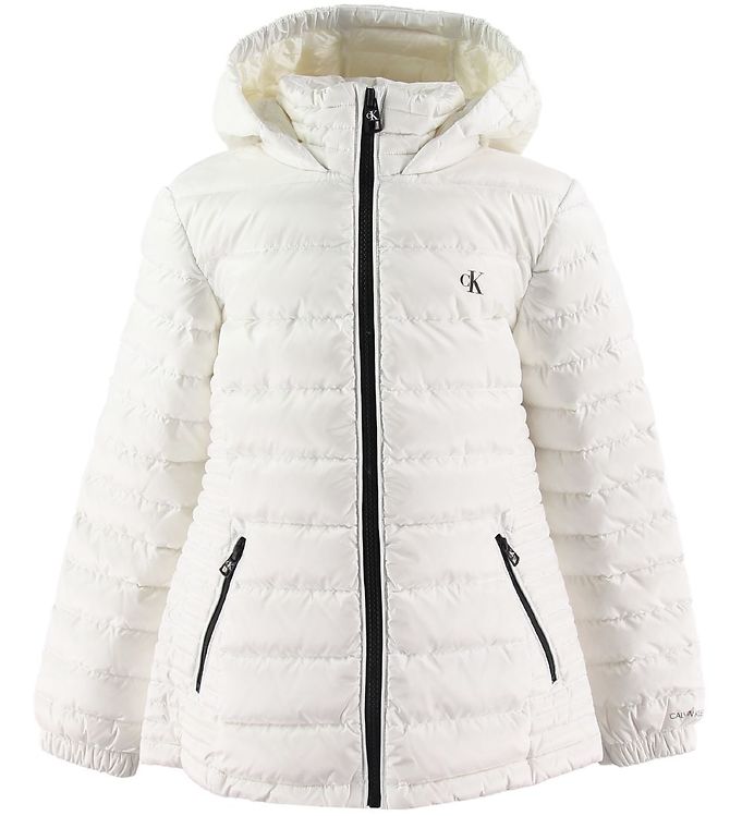Calvin Klein Fitted Light Down Jacket - White » Cheap Delivery