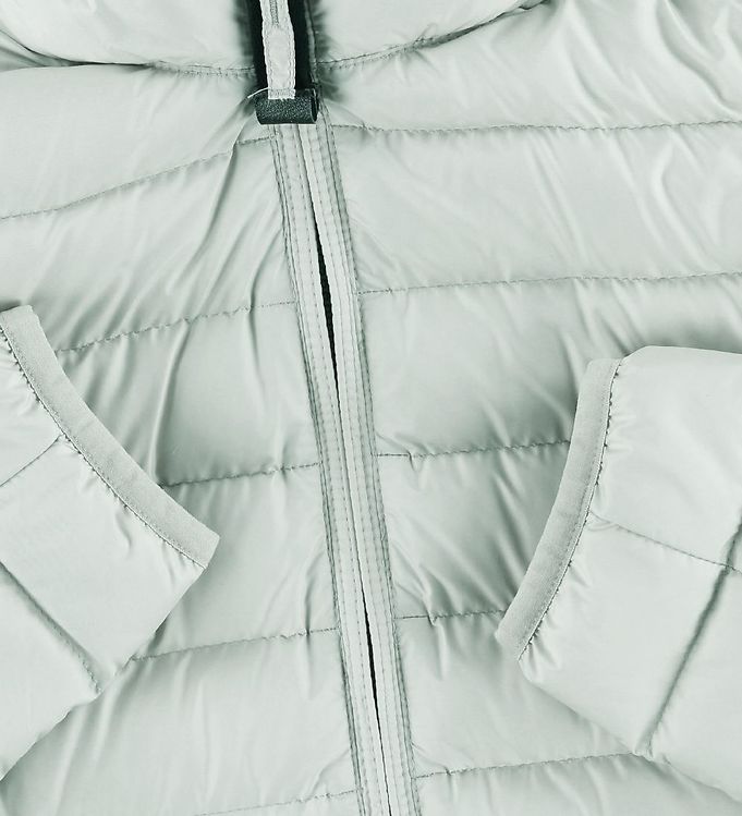 Blue illusion puffer jacket top