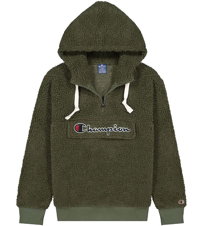 Champion Hoodie - Plys - Half Zip-Up - Green