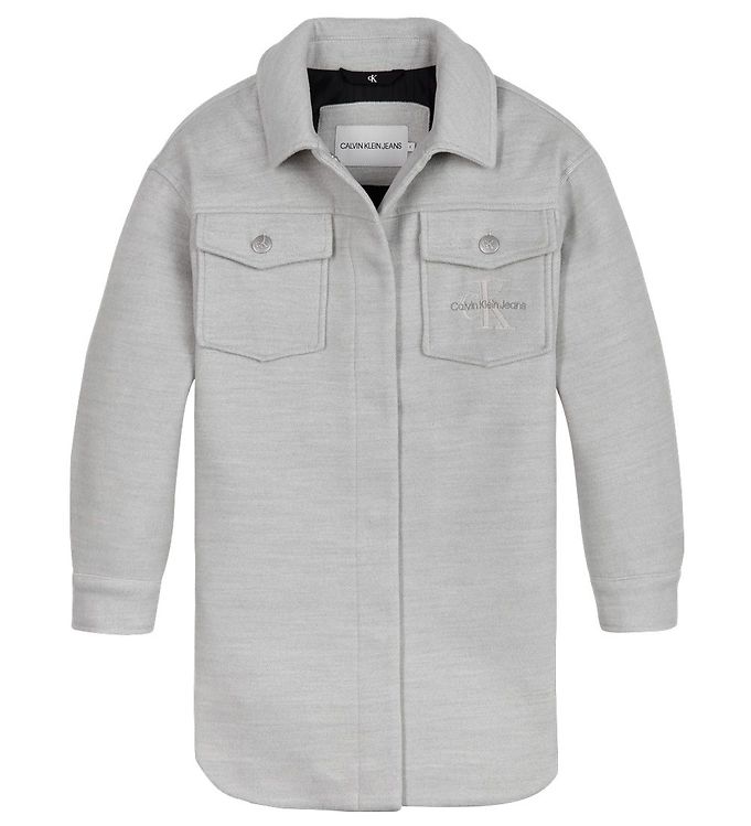 Calvin Klein Jacket - Light Grey Melange » ASAP Shipping