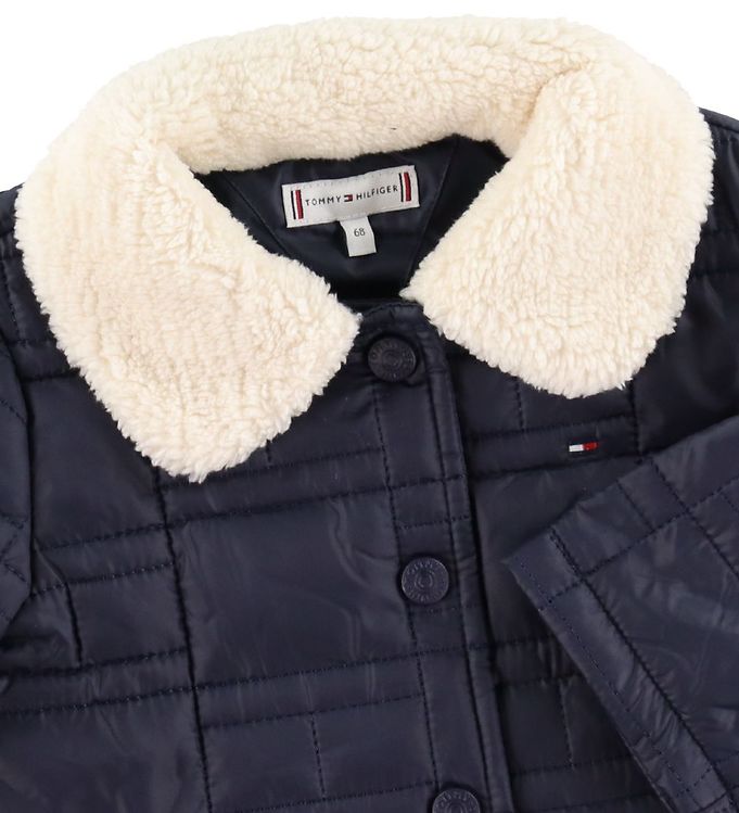 Tommy Hilfiger Padded Jacket Quilted Flag Desert Cloud
