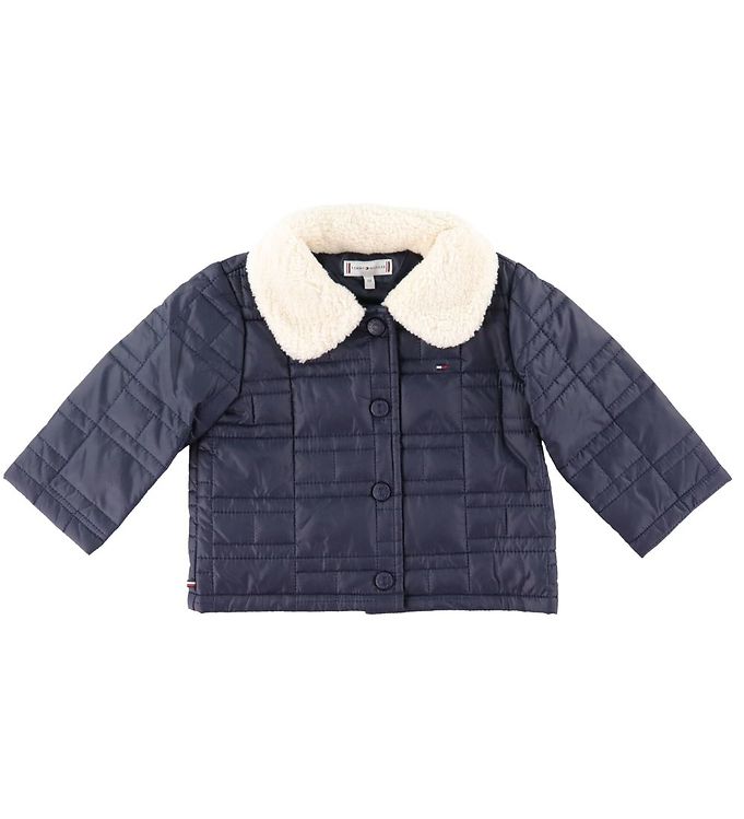 Overgang breedte goochelaar Tommy Hilfiger Gevoerde Jas - Quilted Flag - Desert Wolk