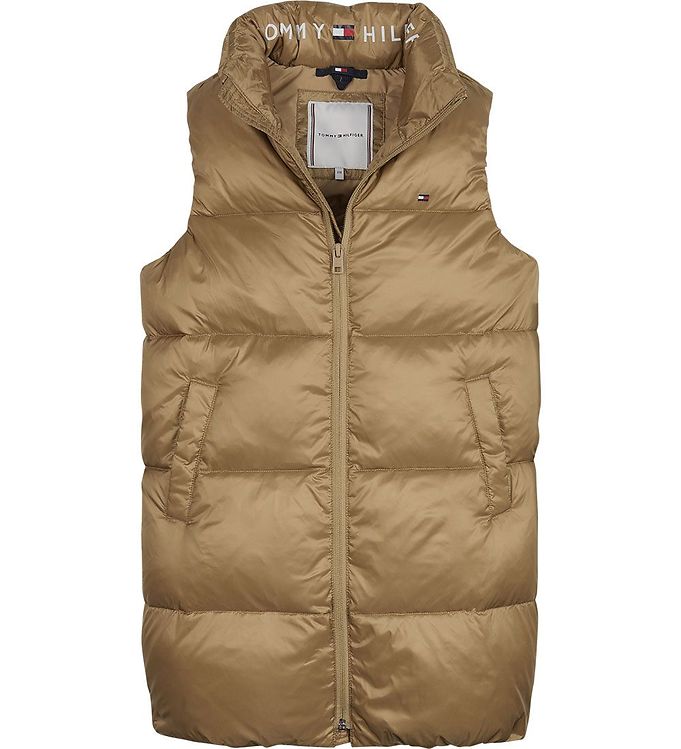 Tommy Hilfiger Padded Gilet - Shiny Pouf Classic Khaki