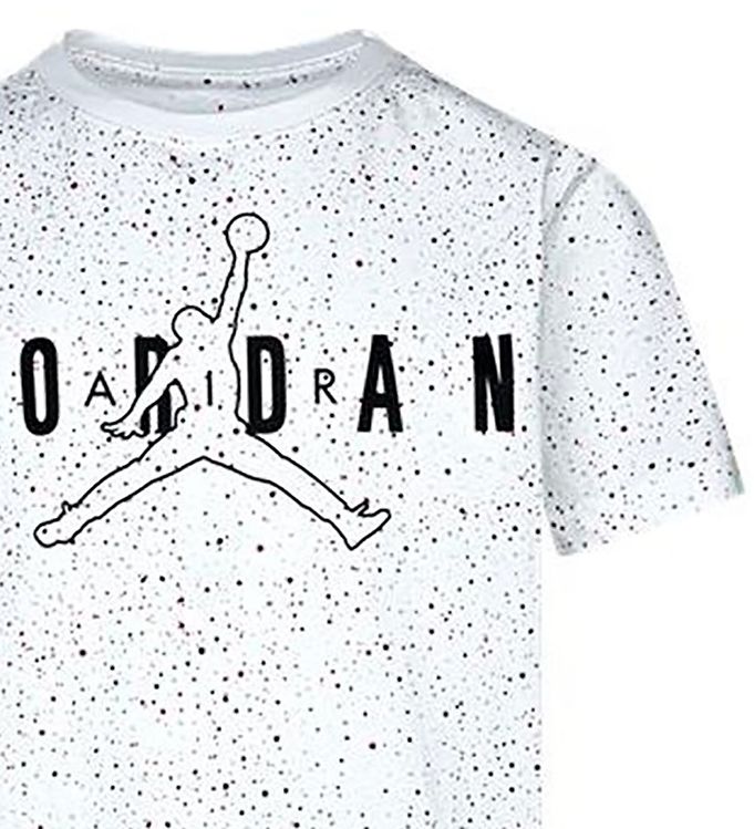 Tilslutte Ansigt opad skildpadde Jordan T-shirt - Color Mix Aop - White w. Dots » Fast Shipping
