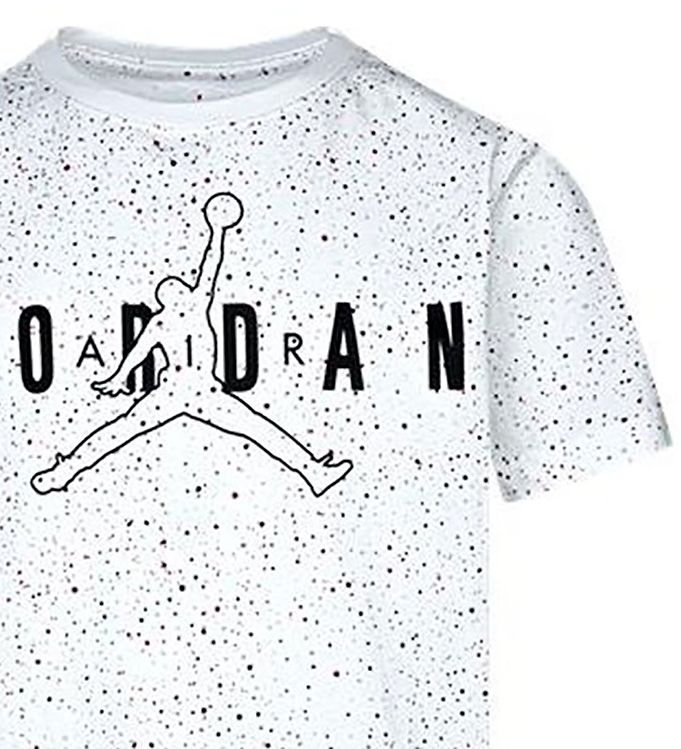 Jordan Junior Boys' Speckled Allover Print T-shirt / White