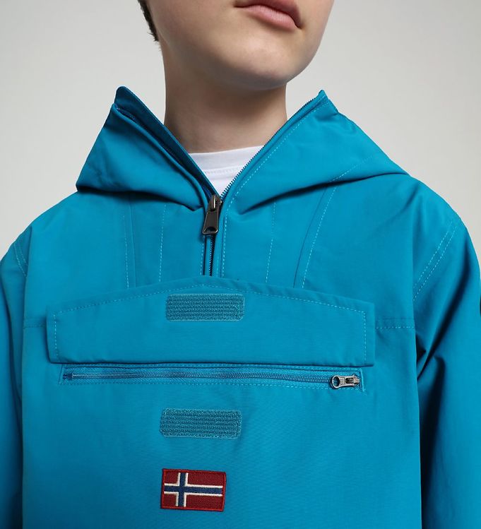 Gevestigde theorie analoog Drijvende kracht Napapijri Lightweight Jacket - Rainforest Anorak - Mykonos Blue