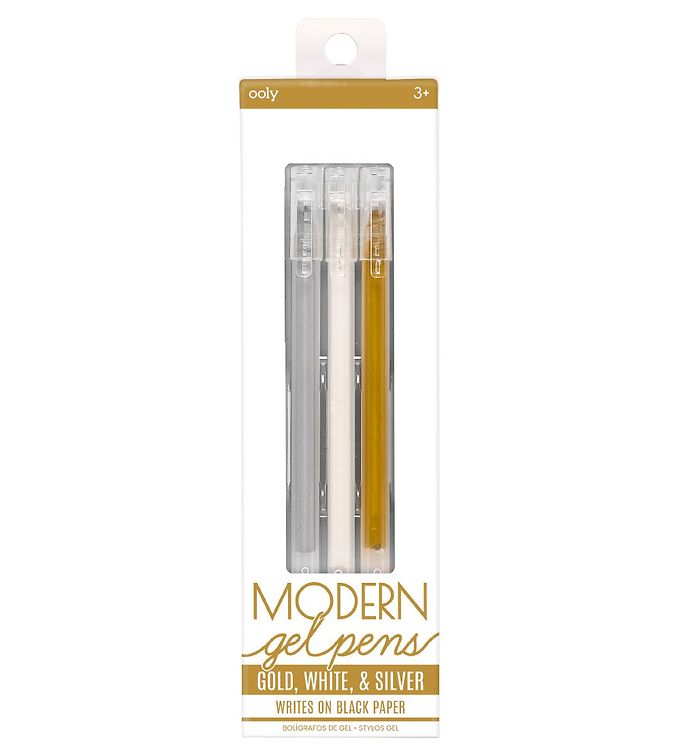Ooly Color Ballpoint Gel Pens - Modern Gel Pens - Gold/White/Sil