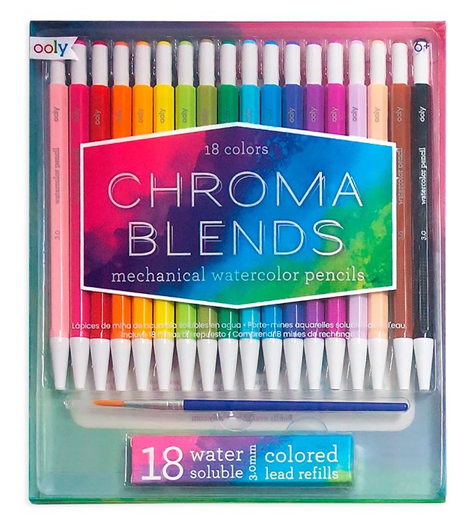 OOLY Chroma Blends Mechanical Watercolor Pencils With Refills Set