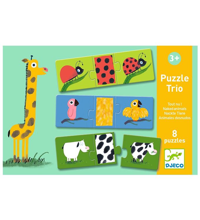 Djeco Puzzle Game - 8 Pcs - Naked Animal » Prompt Shipping