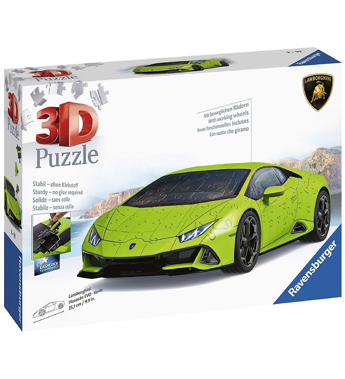 Ravensburger 3D Puzzle Game - 140 Bricks - Lamborghini Huracan E