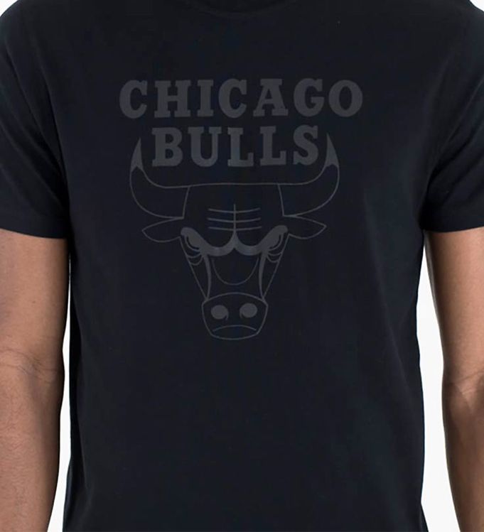 T-shirts New Era Chicago Bulls NBA Team Logo Black T-Shirt Black