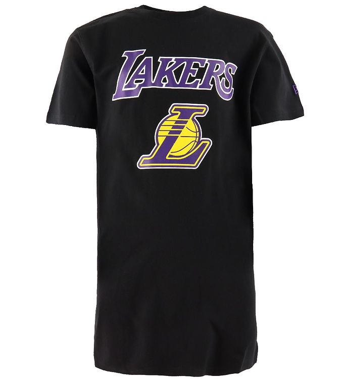 New Era NBA Los Angeles Lakers Colour Block long sleeve jersey in black
