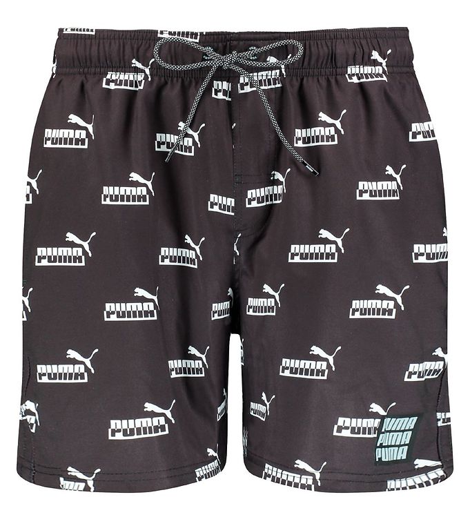 Puma Badshorts - Svart/Vit M. Logo