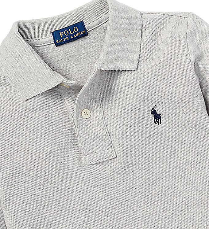 Tenen Uluru Sturen Polo Ralph Lauren Poloshirt - Classics - Grijs Gevlekt