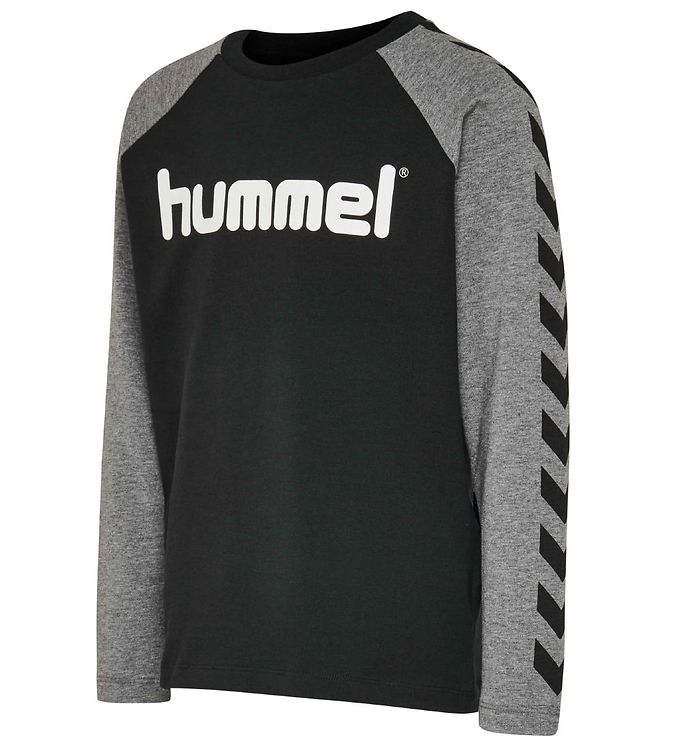 Hummel Long Sleeve Top hmlBoys - Black/Grey Melange